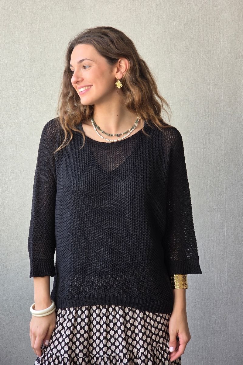 Jersey calado negro