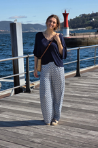 Pantalón Elástico Conchas Beige