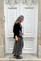 Falda larga Lola de lunares negra