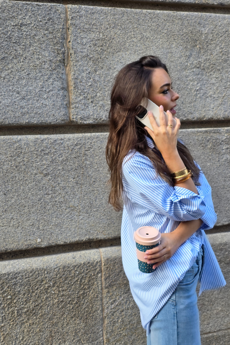 Camisa Rayas Azul Jean - Estilo Casual y Fresco