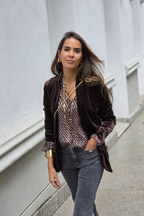 Americana de terciopelo marrón