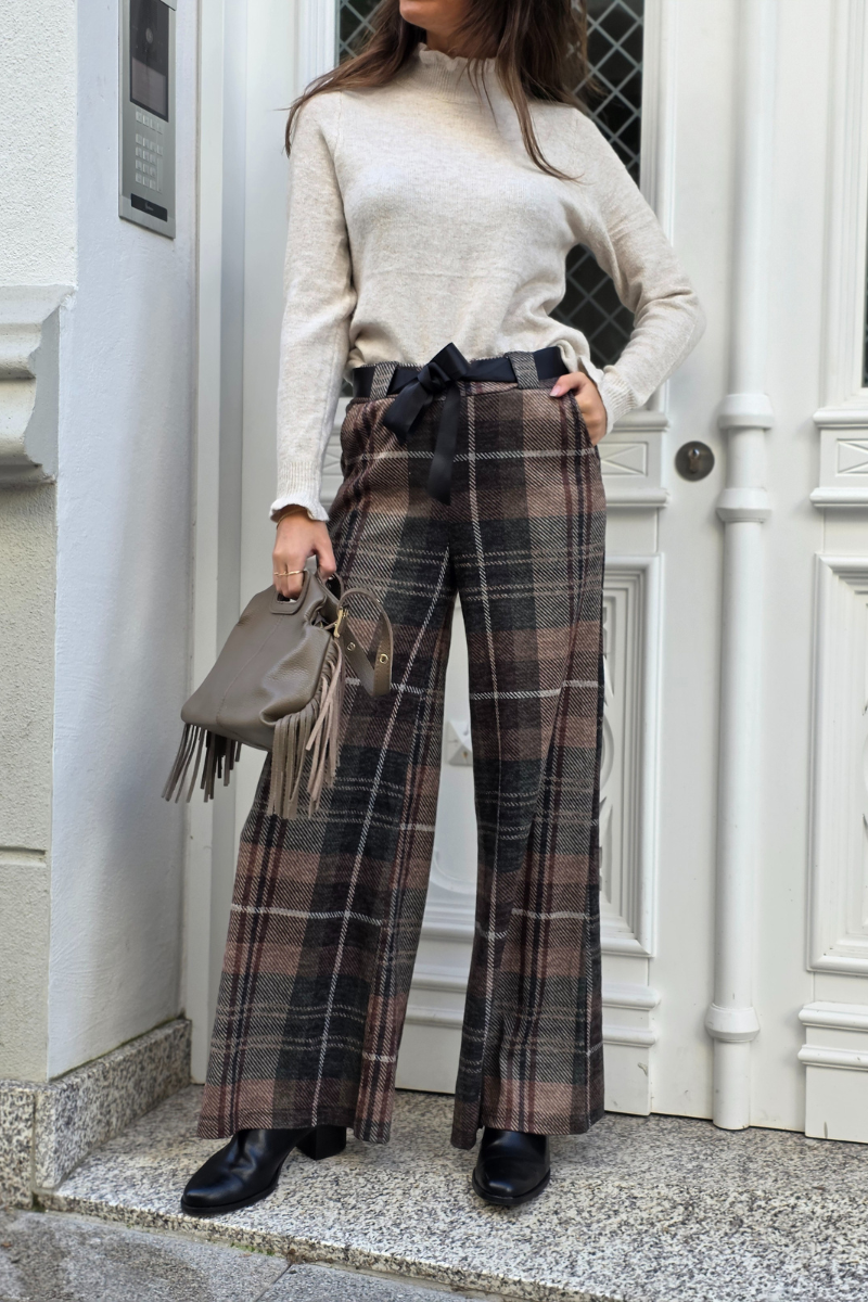 Pantalón de cuadros Belmonte verde militar