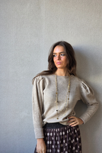 Jersey manga farol beige