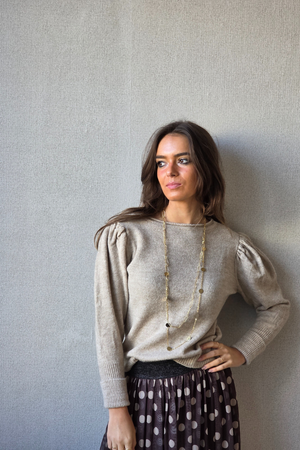 Jersey manga farol beige