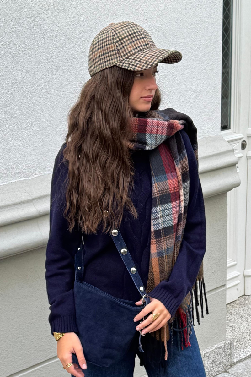 Gorra de con estampado príncipe de gales