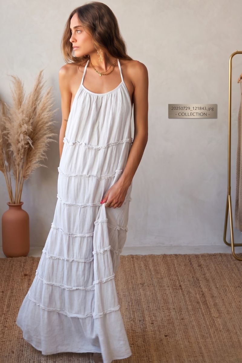 VESTIDO VOLANTES LINO