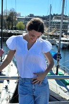 Blusa Manga Farol Blanca