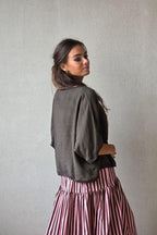 Chaqueta manga corta chocolate