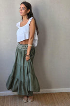 Falda bámbula zigzag militar