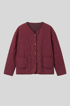 Chaqueta acolchada color vino