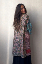 Kimono hindu midi multicolor rosa