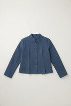 Chaqueta de rayas cuello maho
