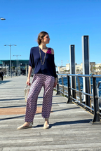 Pantalón Elástico Conchas Marino