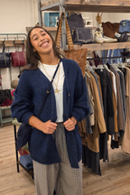 Chaqueta de punto Olivia azul marino