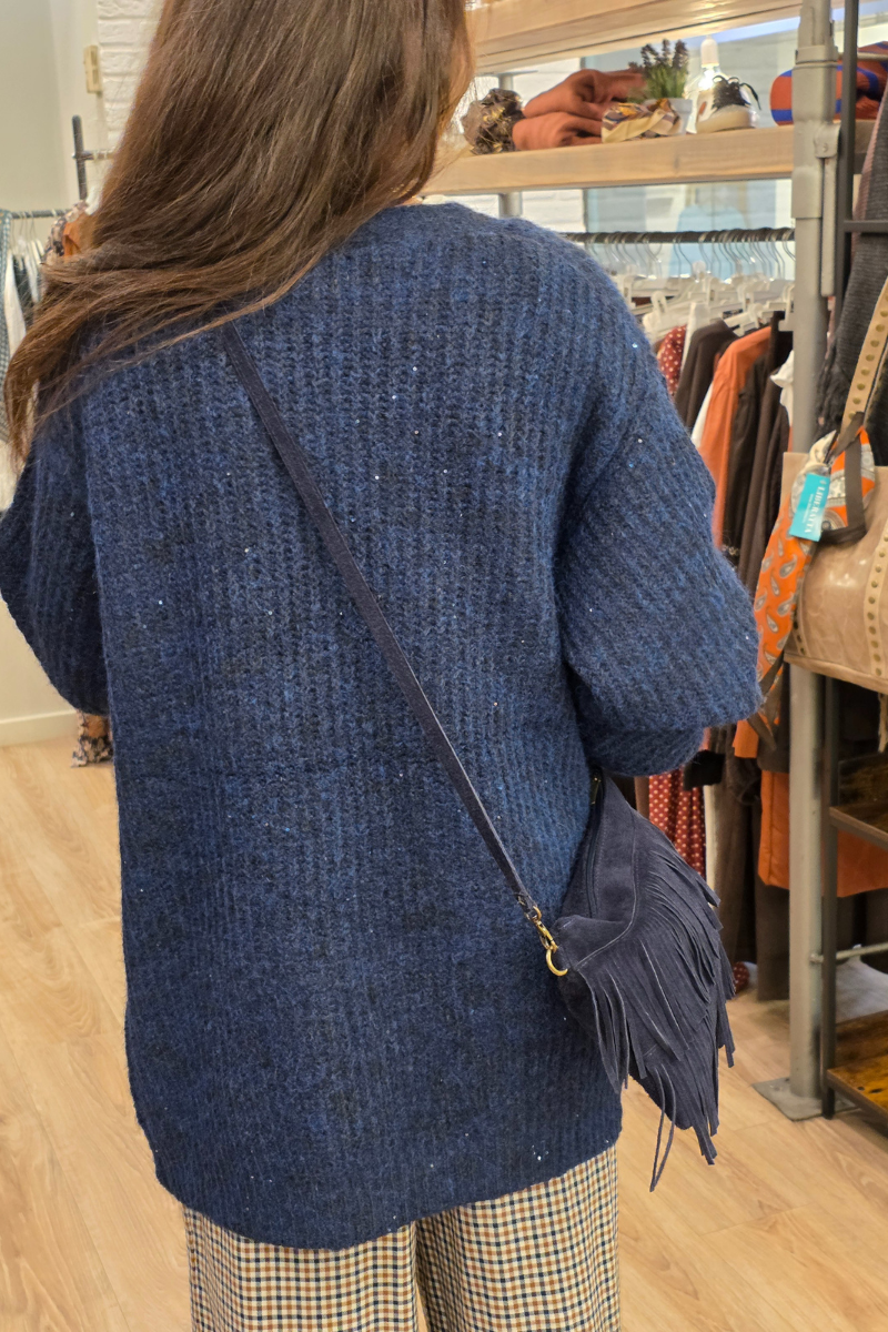 Chaqueta de punto Olivia azul marino