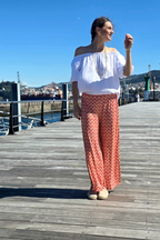 Pantalón Elástico Conchas Fucsia
