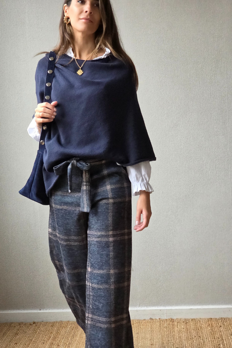 Pantalón de cuadros Cazorla azul