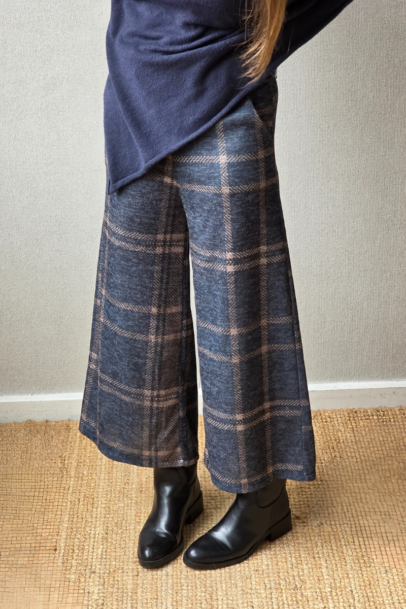 Pantalón de cuadros Cazorla azul