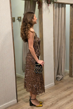 Falda de lentejuelas Cobre