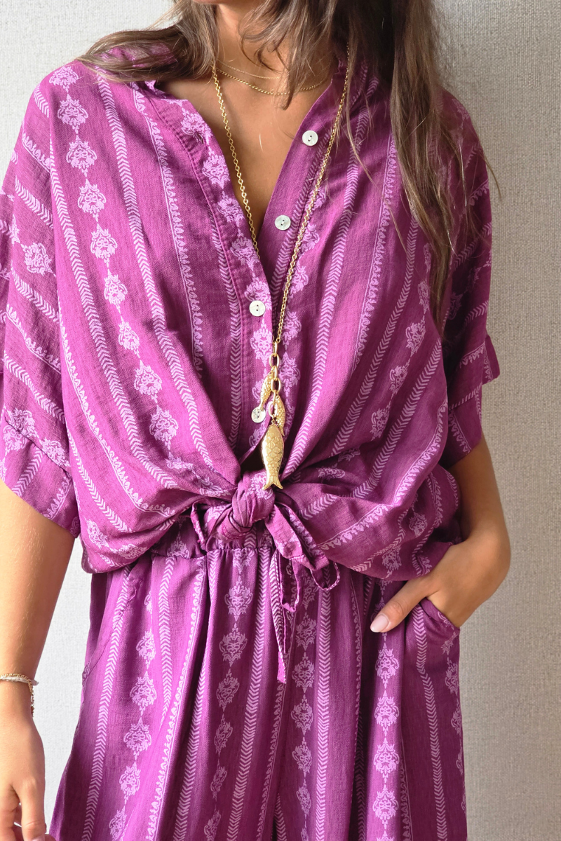Blusa estampada rombos