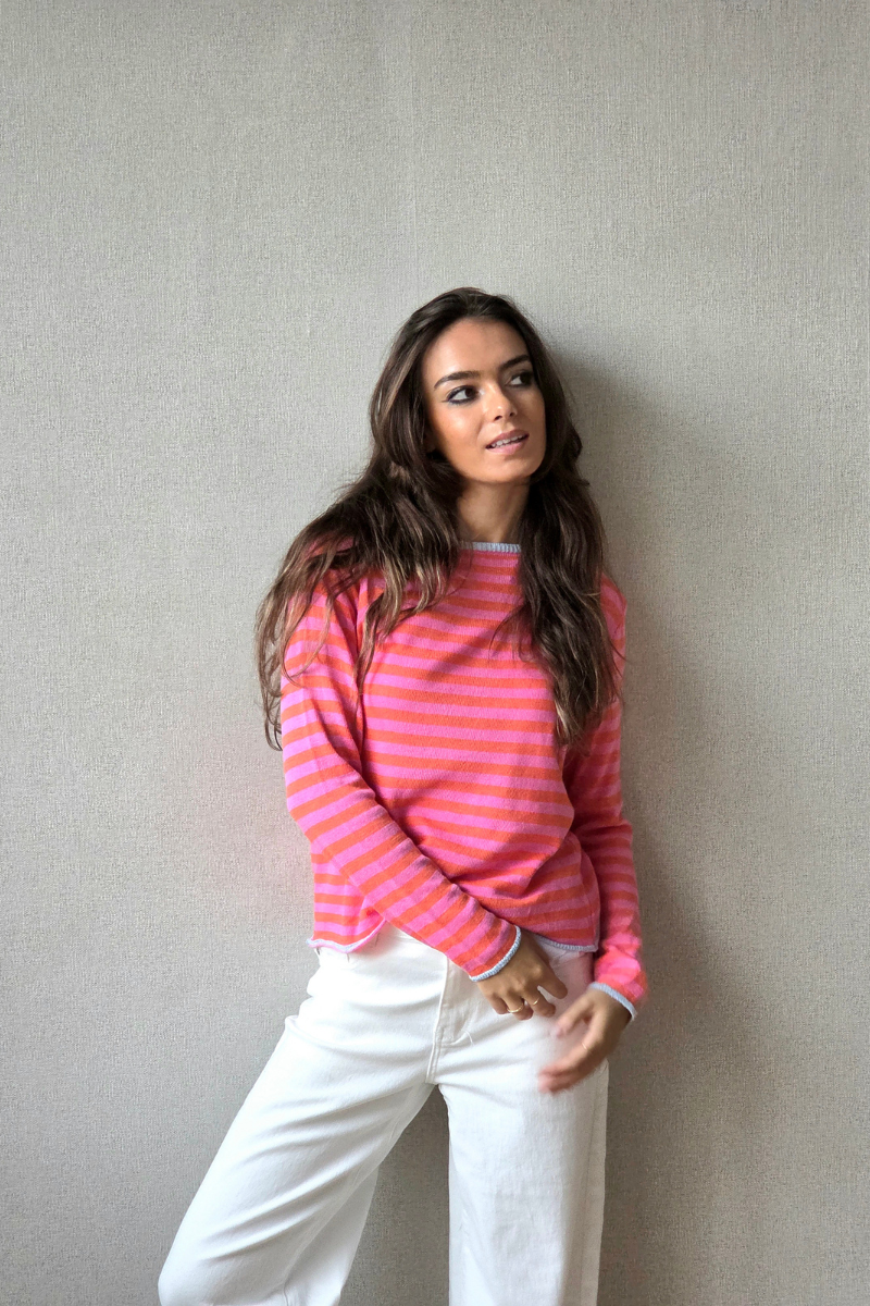 Jersey Sunset Rayas Coral