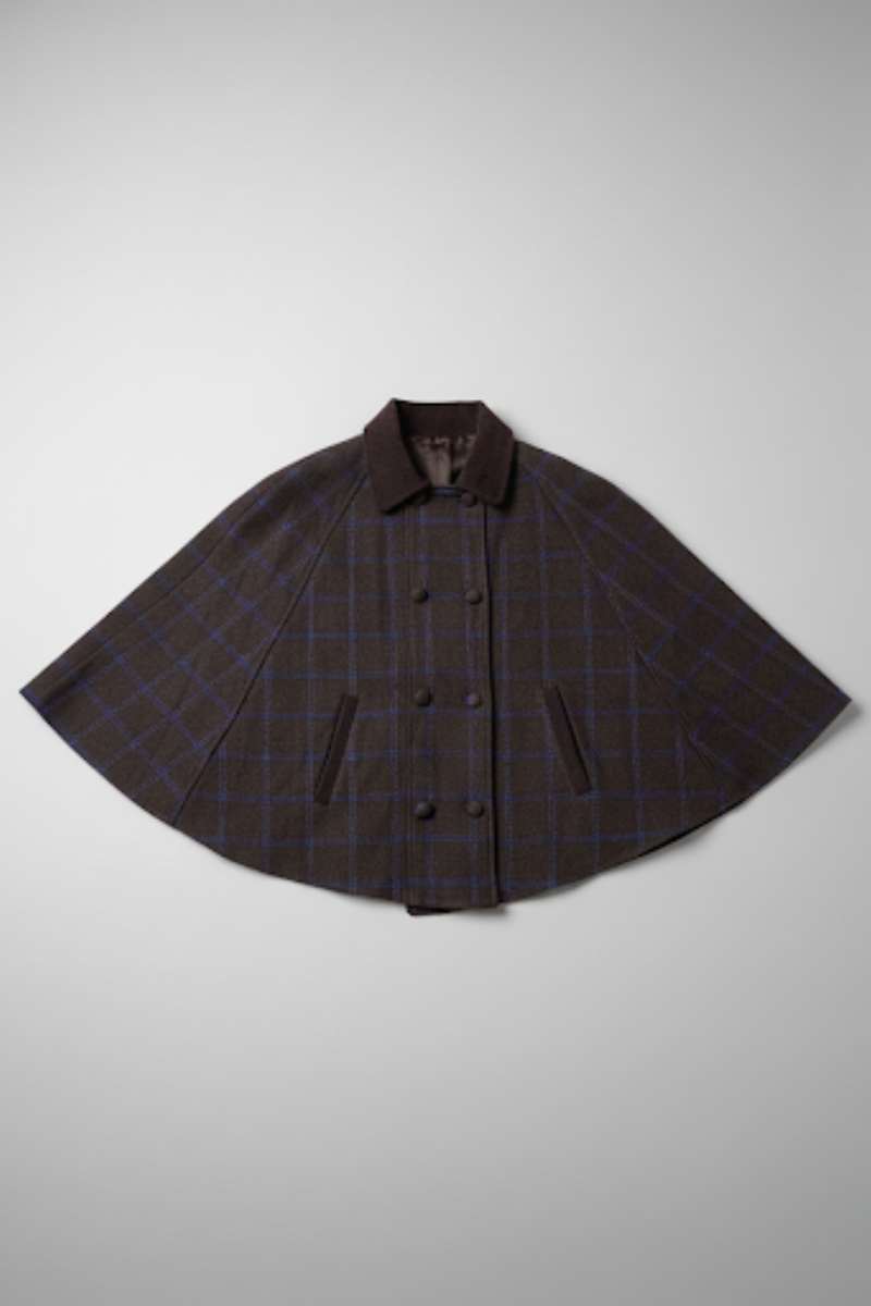 Capa british de cuadros marrón