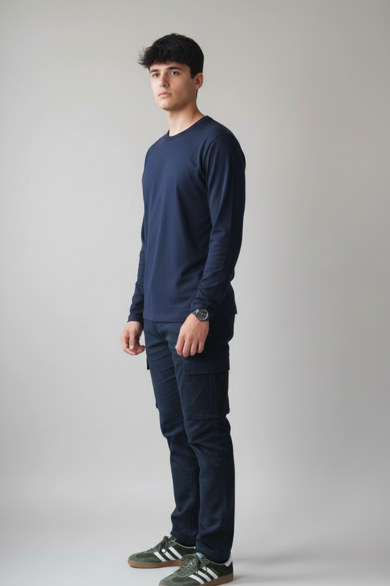 Pantalón cargo azul marino hombre