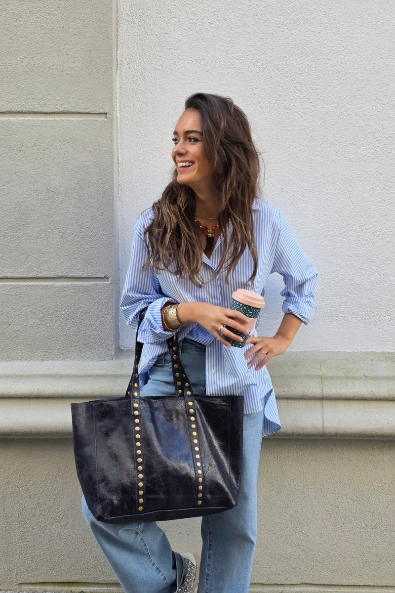 Camisa Rayas Azul Jean - Estilo Casual y Fresco