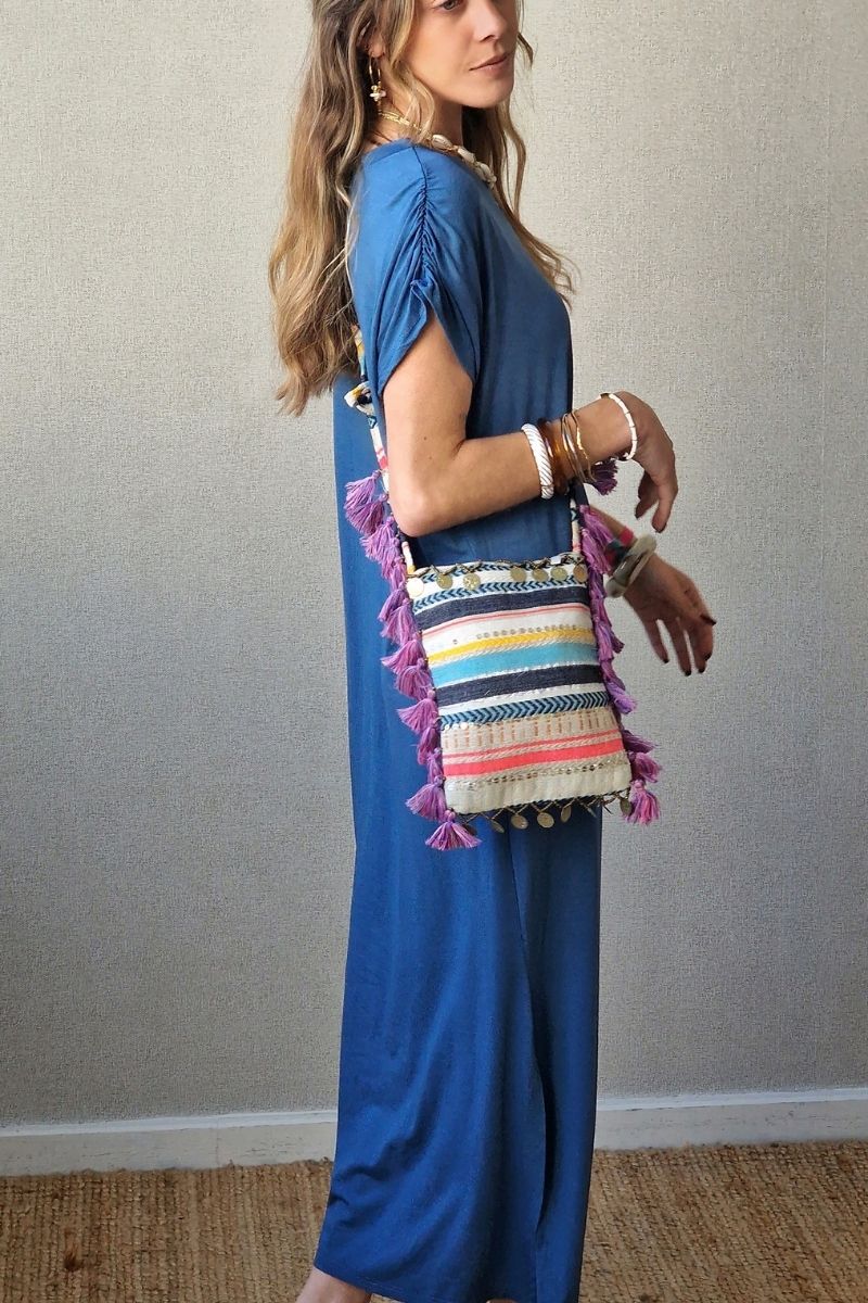 Bolso bandolera boho beige