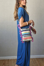 Bolso bandolera boho beige