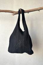 Bolso de croché mediano negro