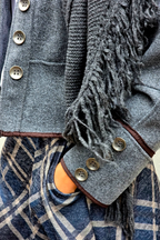 Chaquetas tipo Austriaca gris