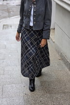 Falda de cuadros grandes azul