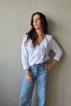 Camisa Blanca con Puntilla