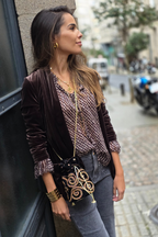 Americana de terciopelo marrón