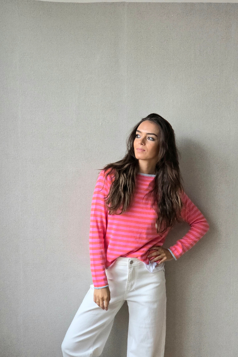 Jersey Sunset Rayas Coral