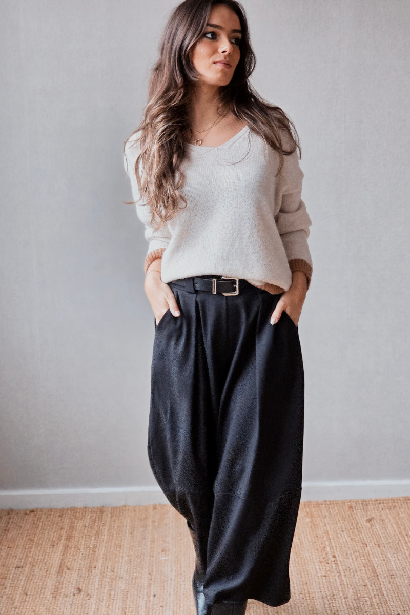 Pantalón culotte negro