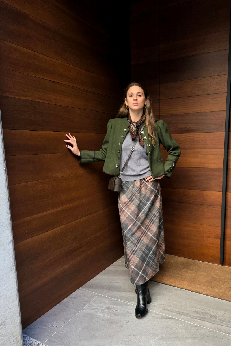 Chaquetas tipo austriaca verde militar