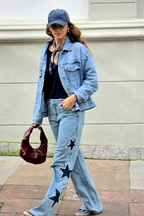 Vaquero Azul con Estrellas Laterales