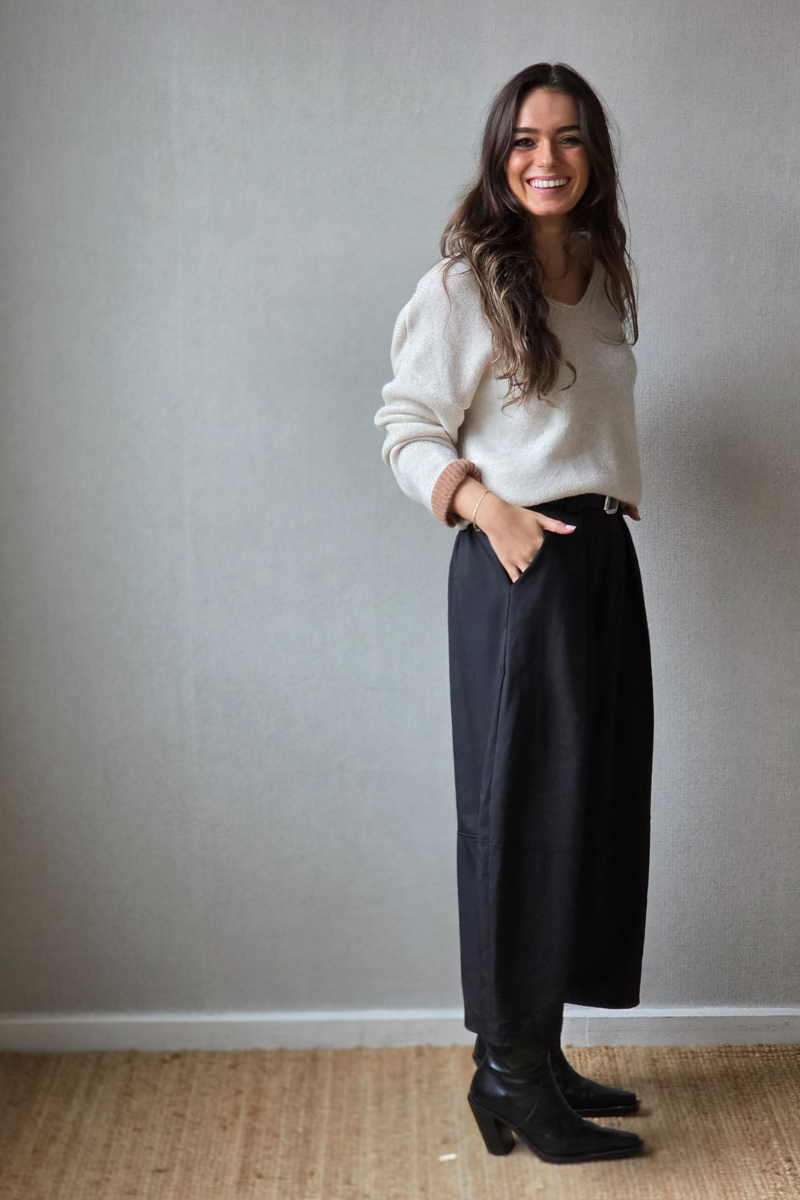 Pantalón culotte negro