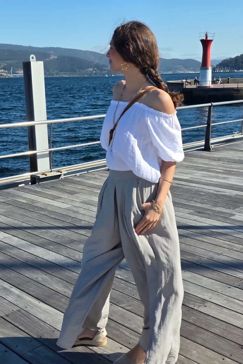 Pantalón Ancho Topo