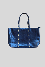 Bolso shopper tachuelas azul marino