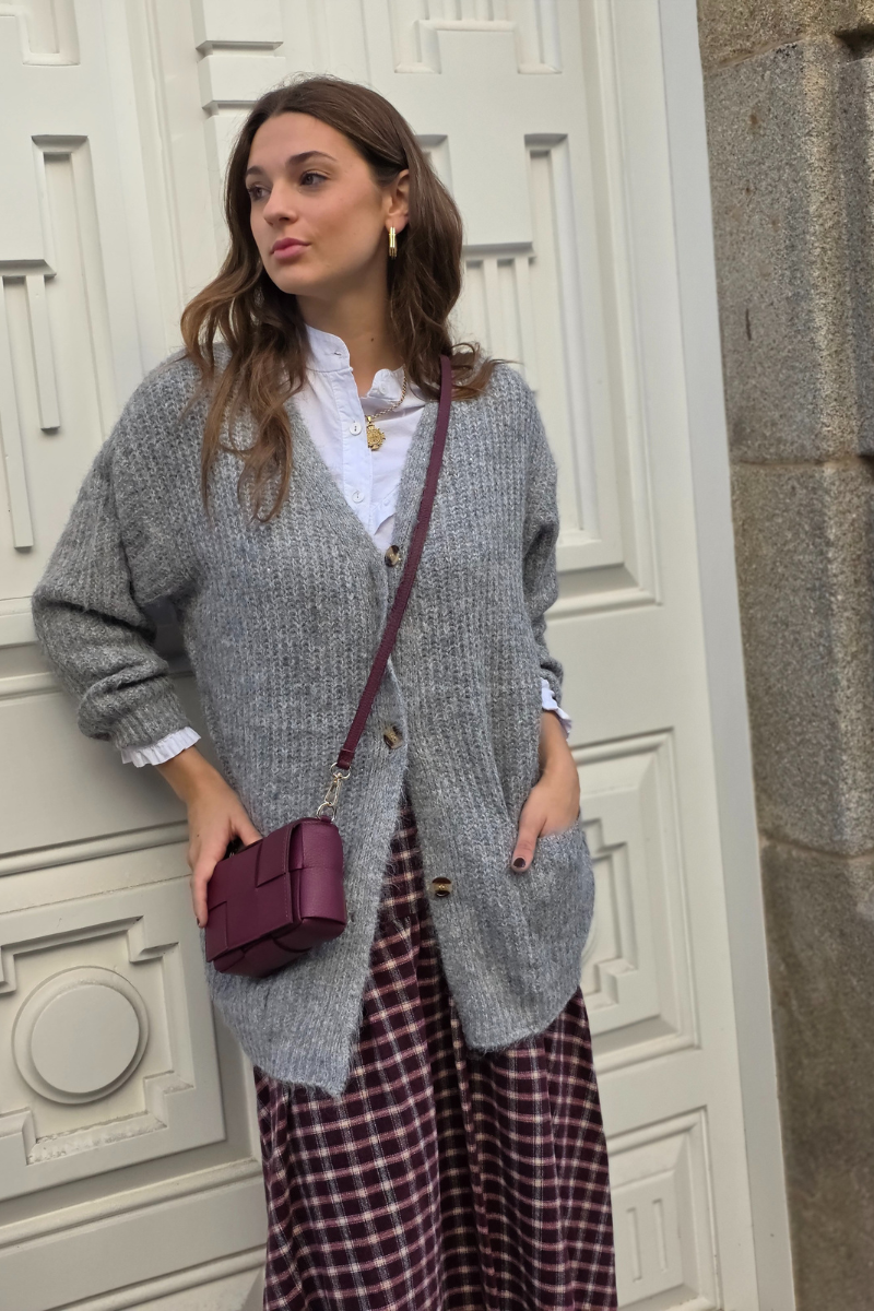 Chaqueta de punto Olivia gris