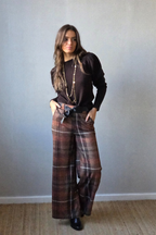 Pantalón de cuadros Belmonte teja