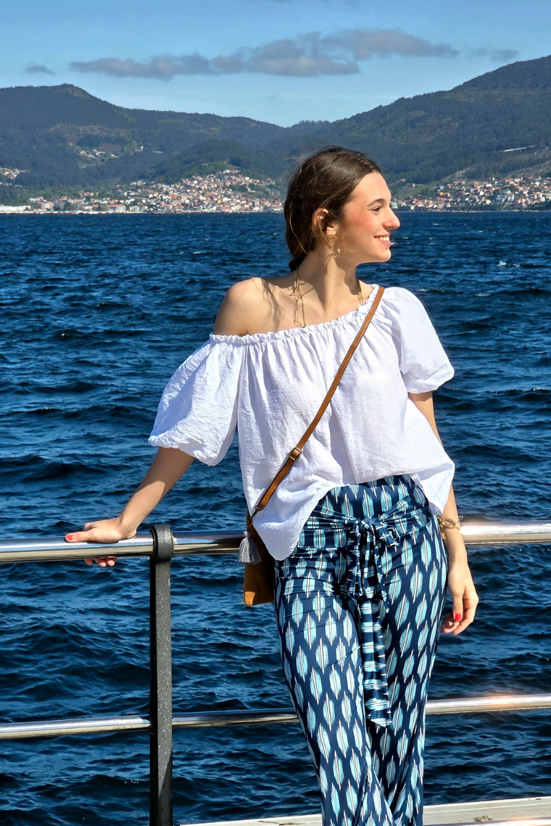 Blusa Manga Globo Palabra de Honor Blanca