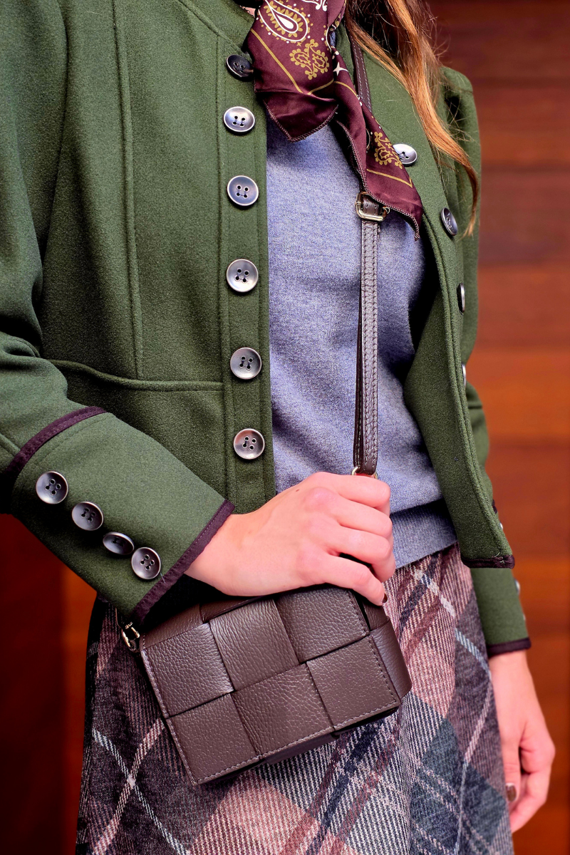 Chaquetas tipo austriaca verde militar