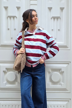 Polo de rayas azul jean