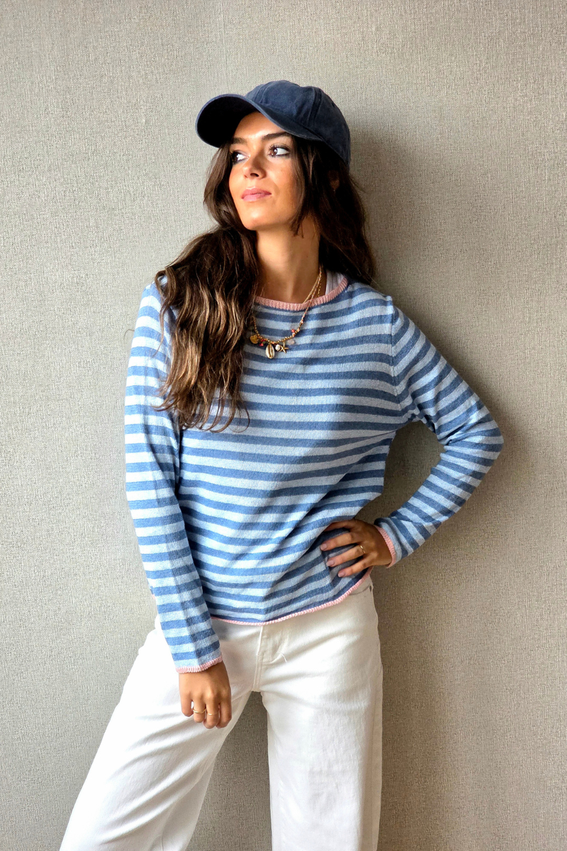 Jersey Sunset Rayas Azul Jean