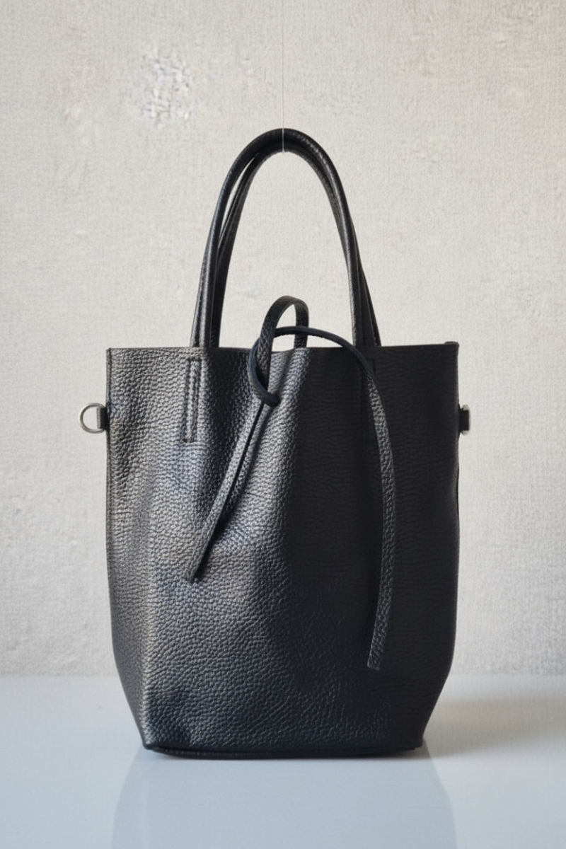 Bolso mini de piel negro con opción de personalizar