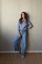 Camisa Rayas Azul Marino